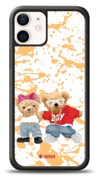 Dafoni Art iPhone 12 Mini 5.4 inç Style Couple Teddy Kılıf - 1