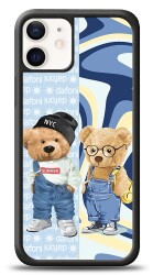 Dafoni Art iPhone 12 Mini 5.4 inç Summer Couple Teddy Kılıf - 1