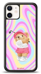 Dafoni Art iPhone 12 Mini 5.4 inç Tennis Girl Bear Kılıf - 1