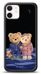 Dafoni Art iPhone 12 Mini 5.4 inç Under The Stars Teddy Bears Kılıf - 1