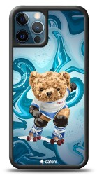 Dafoni Art iPhone 12 Pro Max 6.7 inç Skating Teddy Bear Kılıf - Dafoni