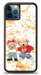 Dafoni Art iPhone 12 Pro Max 6.7 inç Style Couple Teddy Kılıf - 1