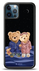 Dafoni Art iPhone 12 Pro Max 6.7 inç Under The Stars Teddy Bears Kılıf - 1