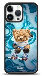Dafoni Art iPhone 14 Pro Skating Teddy Bear Kılıf - Dafoni