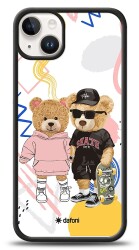 Dafoni Art iPhone 15 Plus Fun Couple Teddy Kılıf - 1