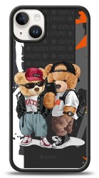 Dafoni Art iPhone 15 Plus Icon Couple Teddy Kılıf - 1
