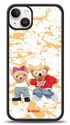 Dafoni Art iPhone 15 Plus Style Couple Teddy Kılıf - 1