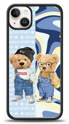 Dafoni Art iPhone 15 Plus Summer Couple Teddy Kılıf - 1