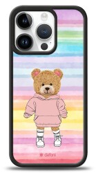 Dafoni Art iPhone 15 Pro Chic Teddy Bear Kılıf - 1