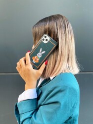 Dafoni Art iPhone 15 Pro Lady Rabbit Kılıf - 4