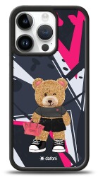 Dafoni Art iPhone 15 Pro Rock And Roll Teddy Bear Kılıf - 1