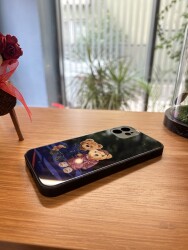 Dafoni Art iPhone 15 Pro Under The Stars Teddy Bears Kılıf - 3