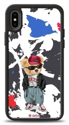 Dafoni Art iPhone X Sporty Teddy Bear Kılıf - Dafoni