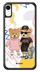 Dafoni Art iPhone XR Fun Couple Teddy Kılıf - 1
