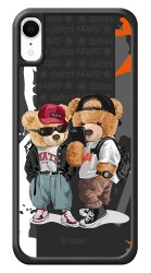 Dafoni Art iPhone XR Icon Couple Teddy Kılıf - 1