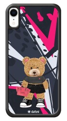 Dafoni Art iPhone XR Rock And Roll Teddy Bear Kılıf - 1