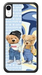 Dafoni Art iPhone XR Summer Couple Teddy Kılıf - 1