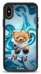 Dafoni Art iPhone XS Max Skating Teddy Bear Kılıf - Dafoni