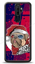 Dafoni Art Oppo A9 2020 Christmas Pug Kılıf - Dafoni