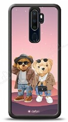 Dafoni Art Oppo A9 2020 Cool Couple Teddy Kılıf - Dafoni