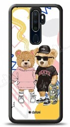 Dafoni Art Oppo A9 2020 Fun Couple Teddy Kılıf - Dafoni