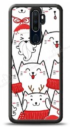 Dafoni Art Oppo A9 2020 New Year Cats Kılıf - Dafoni