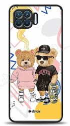 Dafoni Art Oppo Reno4 Lite Fun Couple Teddy Kılıf - Dafoni