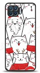 Dafoni Art Oppo Reno4 Lite New Year Cats Kılıf - Dafoni