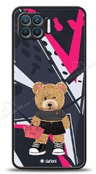 Dafoni Art Oppo Reno4 Lite Rock And Roll Teddy Bear Kılıf - Dafoni