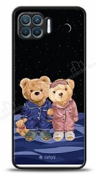 Dafoni Art Oppo Reno4 Lite Under The Stars Teddy Bears Kılıf - Dafoni