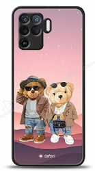 Dafoni Art Oppo Reno5 Lite Cool Couple Teddy Kılıf - Dafoni