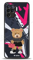 Dafoni Art Oppo Reno5 Lite Rock And Roll Teddy Bear Kılıf - Dafoni