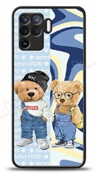 Dafoni Art Oppo Reno5 Lite Summer Couple Teddy Kılıf - Dafoni