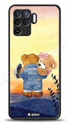 Dafoni Art Oppo Reno5 Lite Sunset Teddy Bears Kılıf - Dafoni