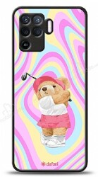 Dafoni Art Oppo Reno5 Lite Tennis Girl Bear Kılıf - Dafoni