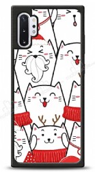 Dafoni Art Samsung Galaxy Note 10 Plus New Year Cats Kılıf - Dafoni