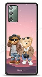 Dafoni Art Samsung Galaxy Note 20 Cool Couple Teddy Kılıf - Dafoni