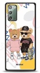 Dafoni Art Samsung Galaxy Note 20 Fun Couple Teddy Kılıf - Dafoni