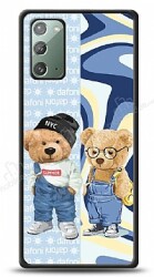 Dafoni Art Samsung Galaxy Note 20 Summer Couple Teddy Kılıf - Dafoni