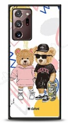 Dafoni Art Samsung Galaxy Note 20 Ultra Fun Couple Teddy Kılıf - Dafoni