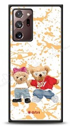 Dafoni Art Samsung Galaxy Note 20 Ultra Style Couple Teddy Kılıf - Dafoni