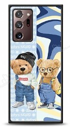 Dafoni Art Samsung Galaxy Note 20 Ultra Summer Couple Teddy Kılıf - Dafoni
