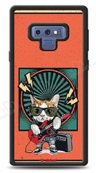 Dafoni Art Samsung Galaxy Note 9 Guitarist Cat Kılıf - Dafoni