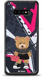 Dafoni Art Samsung Galaxy S10 Plus Rock And Roll Teddy Bear Kılıf - Dafoni
