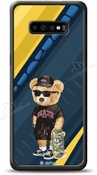 Dafoni Art Samsung Galaxy S10 Plus Skate Bear Kılıf - Dafoni