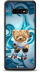 Dafoni Art Samsung Galaxy S10 Plus Skating Teddy Bear Kılıf - Dafoni