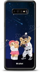 Dafoni Art Samsung Galaxy S10 Plus Sporty Couple Teddy Kılıf - Dafoni