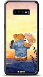 Dafoni Art Samsung Galaxy S10 Sunset Teddy Bears Kılıf - Dafoni