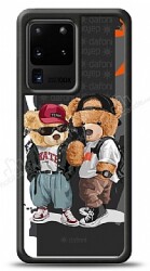 Dafoni Art Samsung Galaxy S20 Ultra Icon Couple Teddy Kılıf - Dafoni