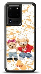 Dafoni Art Samsung Galaxy S20 Ultra Style Couple Teddy Kılıf - Dafoni